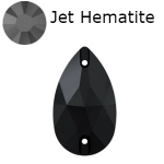 Капля - Китай - Jet Hematite - 18*11 мм