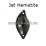 Волна - Китай - Jet Hematite - 9*20 мм